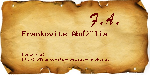 Frankovits Abélia névjegykártya